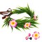 Hawaiian Flower Crown Headband - 3 Pcs Hawaiian Plumeria Flower Hair Clips Pink